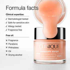 Clinique Moisture Surge 100H application on skin