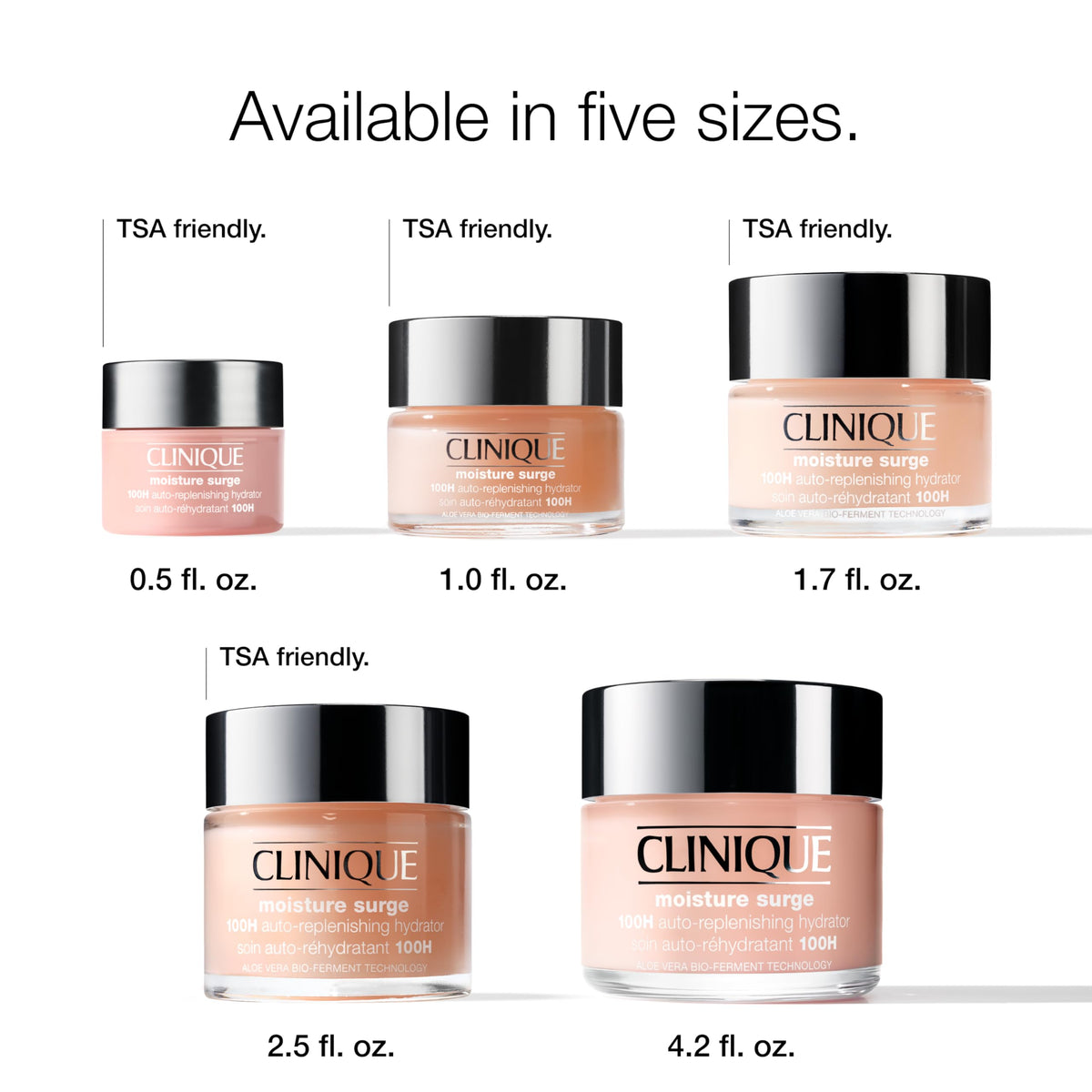 Clinique Moisture Surge 100H Mini Hydrator opened showing texture