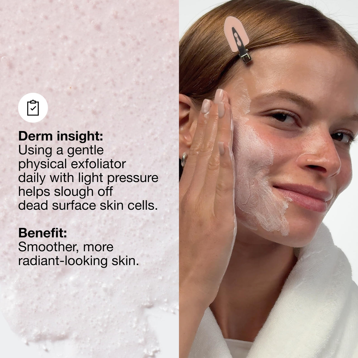 Clinique Moisture Surge Exfoliating Glow Cleanser application on skin