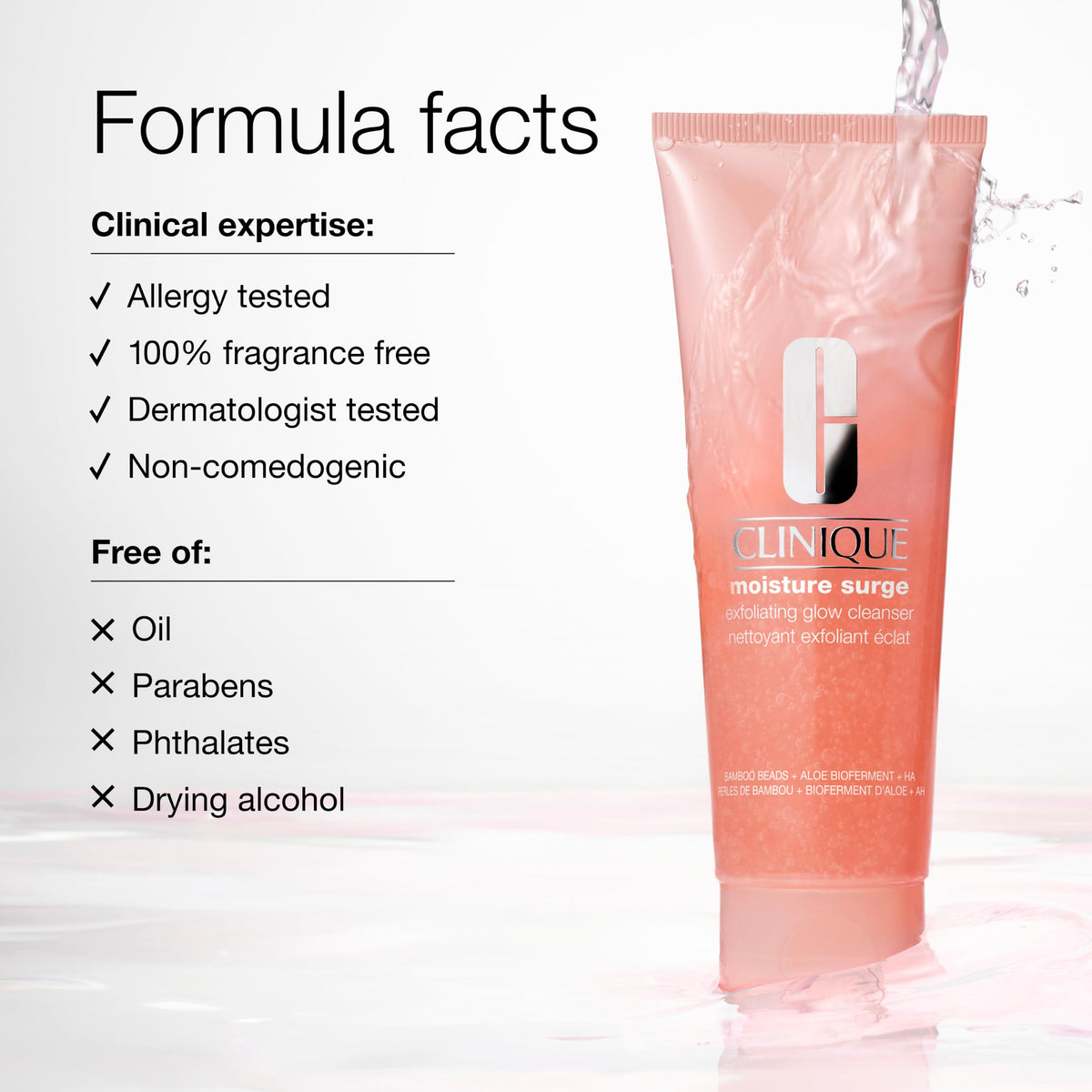 Clinique Moisture Surge Exfoliating Glow Cleanser packaging