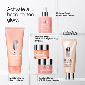 Clinique Moisture Surge SPF 28 opened showing the cream inside