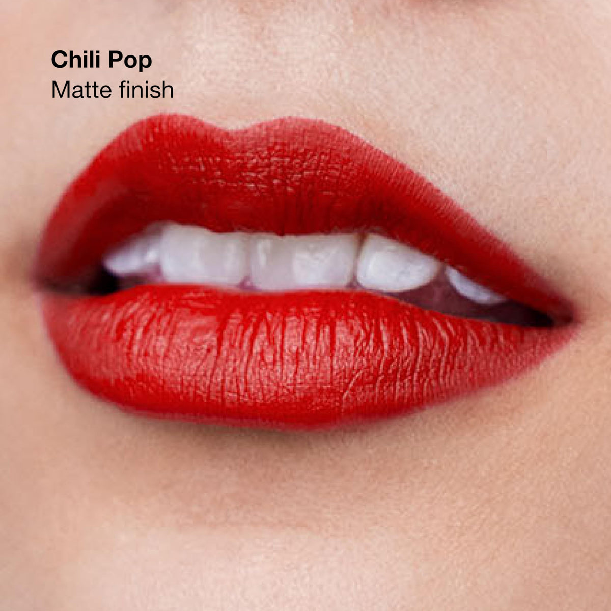 Clinique Pop Longwear Lipstick Chili Pop swatch on skin
