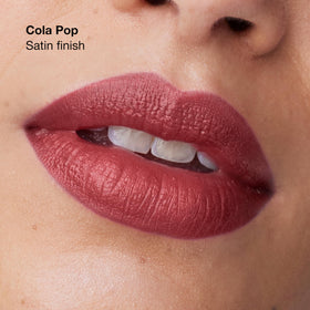 Clinique Pop Longwear Lipstick Cola Pop swatch on skin