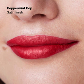 Clinique Pop Longwear Lipstick Peppermint Pop swatch on skin