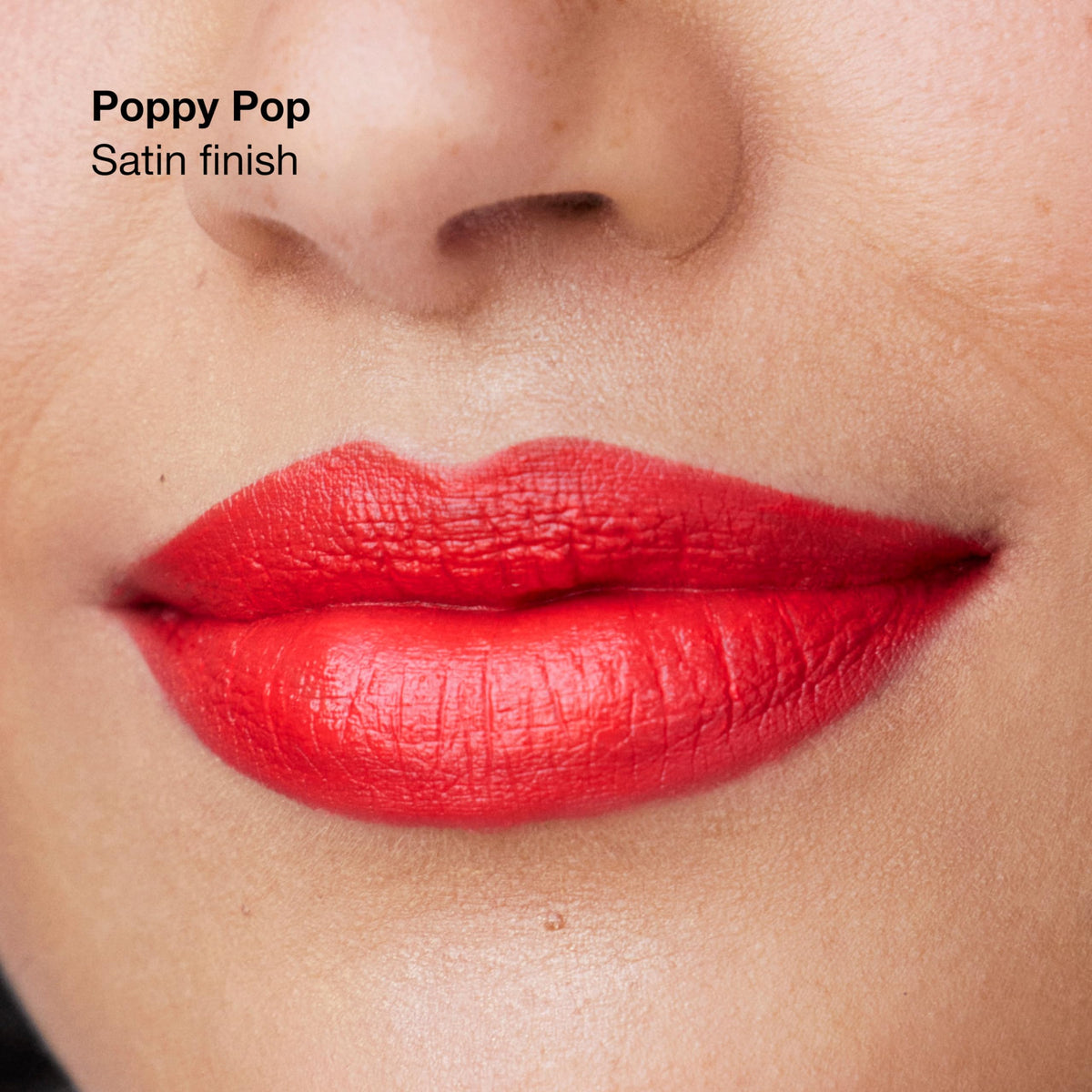 Clinique Pop Longwear Lipstick Poppy Pop with cap off