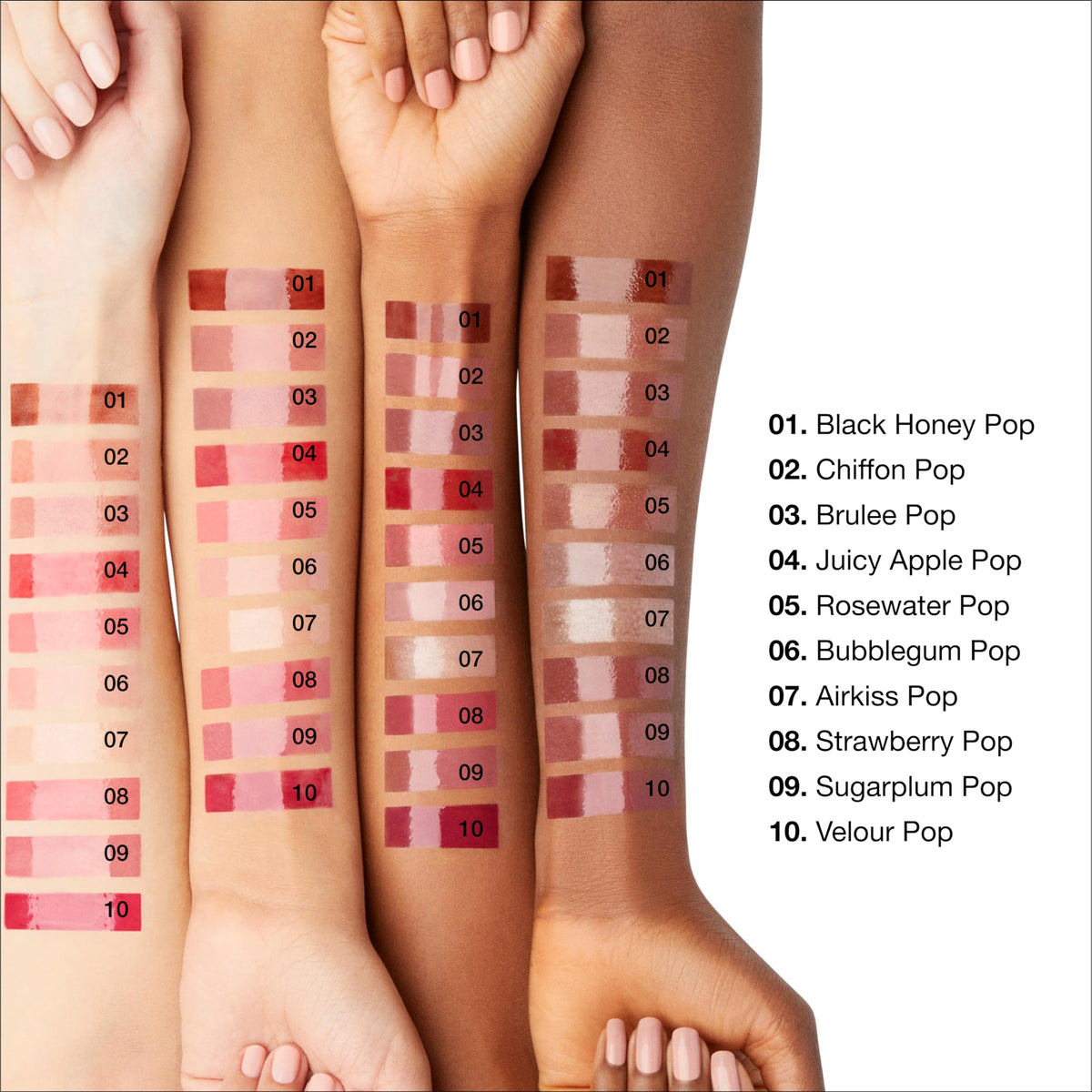 Clinique Pop Plush Creamy Lip Gloss displayed with other makeup