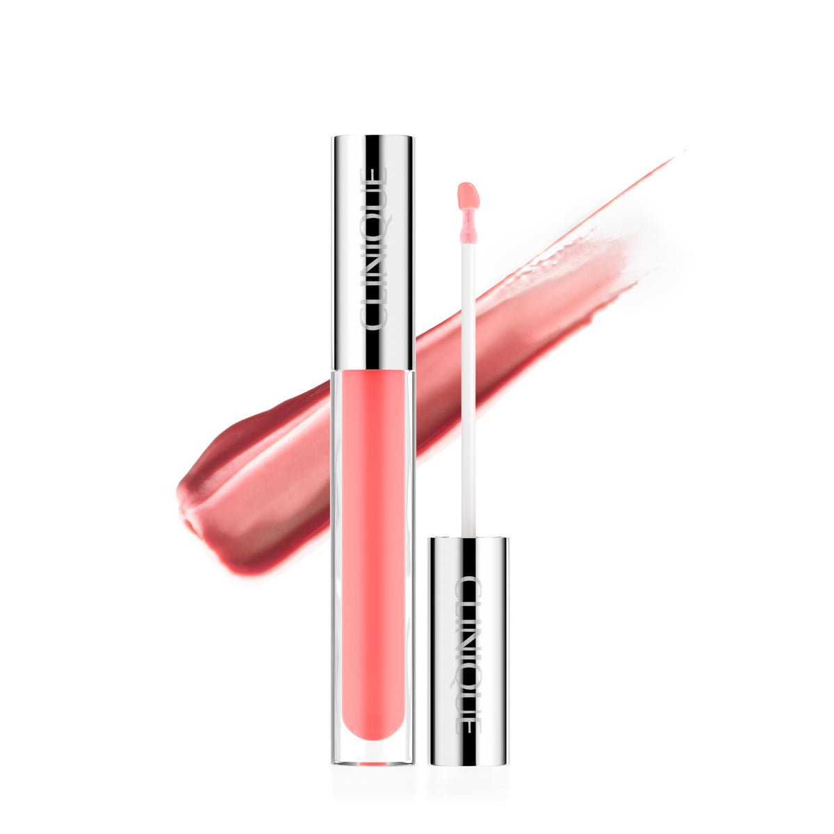 Clinique Pop Plush Creamy Lip Gloss front view in Bubblegum Pop