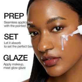 CLIO Glazing Milky Essence with makeup products
