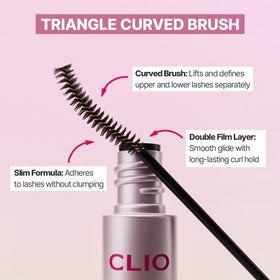 CLIO Kill Lash Mascara applied on lashes for subtle definition