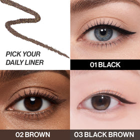CLIO PROFESSIONAL Sharp So Simple Waterproof Pencil Liner 2mm Black in use on model