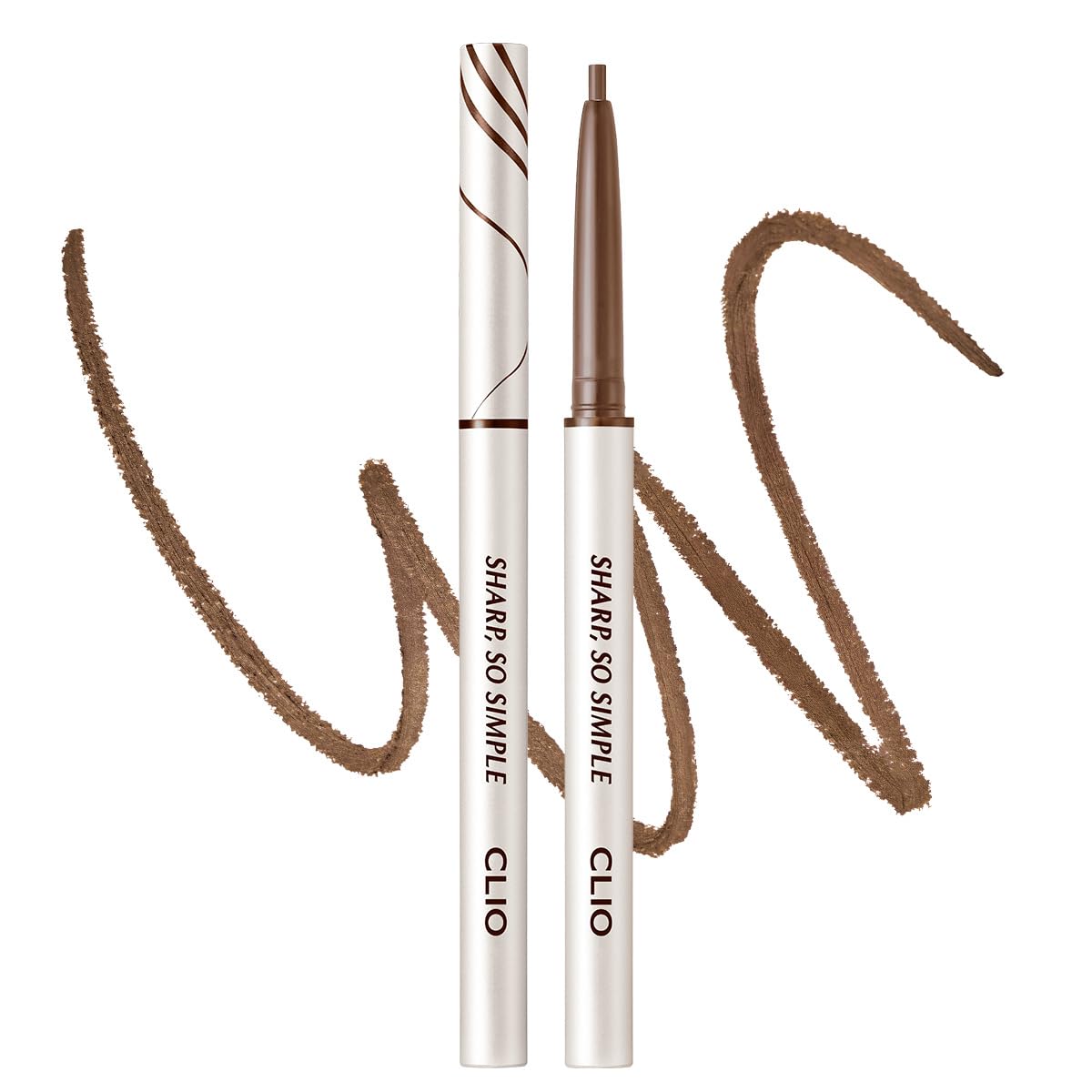 CLIO PROFESSIONAL Sharp So Simple Waterproof Pencil Liner front view in Cacao Brown