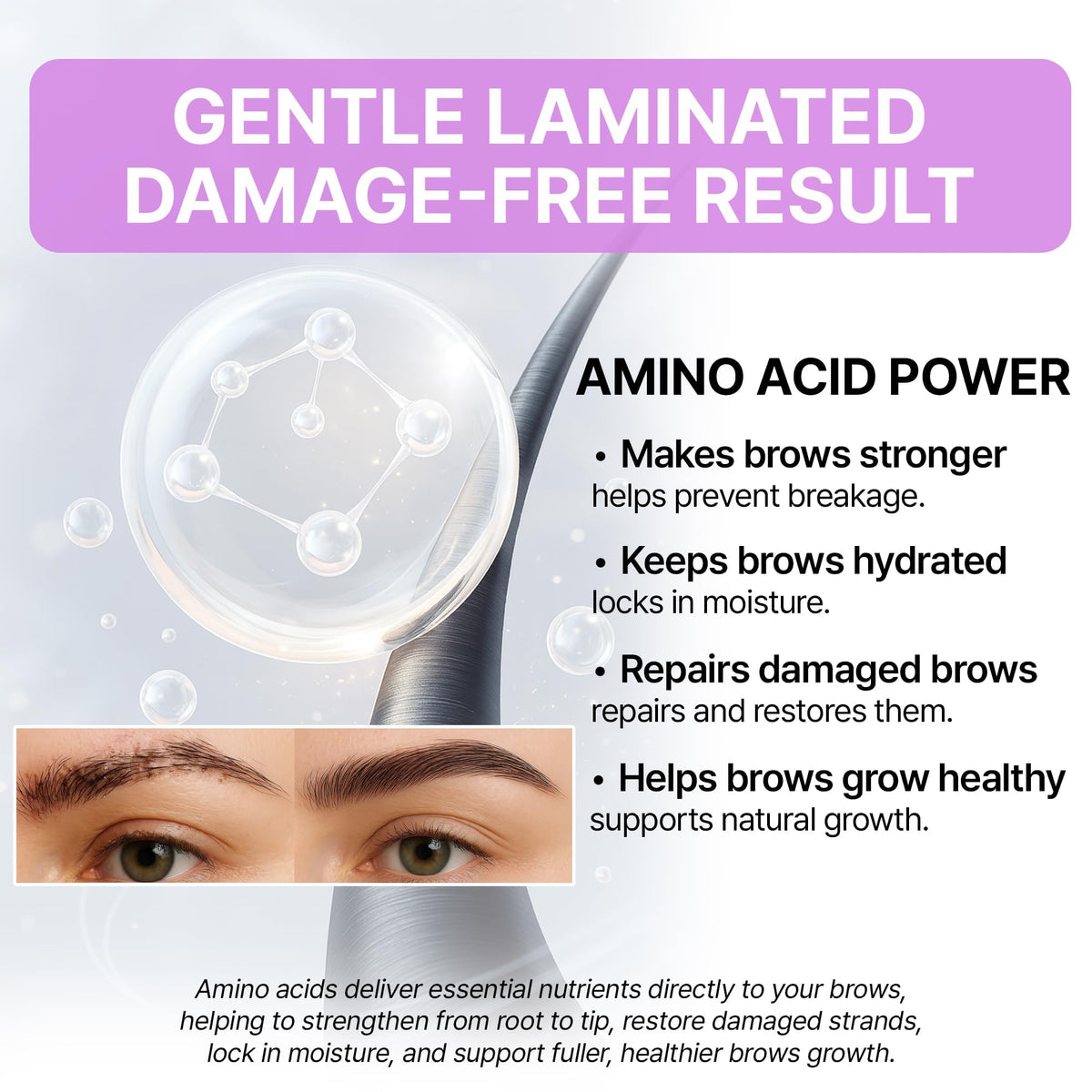 CLIONE brow lamination kit before and after results