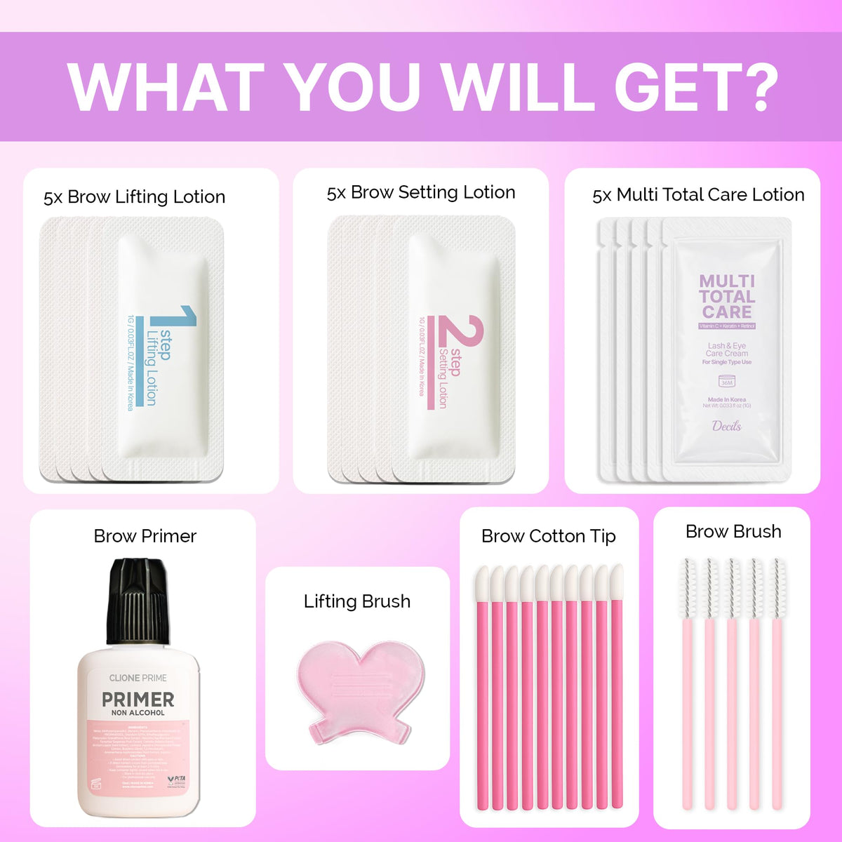 CLIONE brow lamination kit packaging