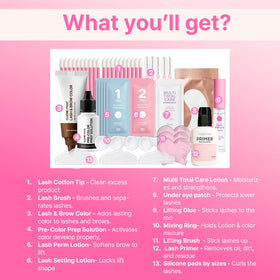 CLIONE Eye Lash Lift and Color Kit application tools