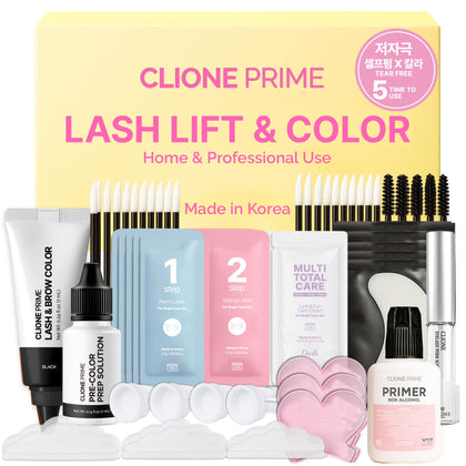 CLIONE Korean At Home Lash Lift and Color Kit packaging front view