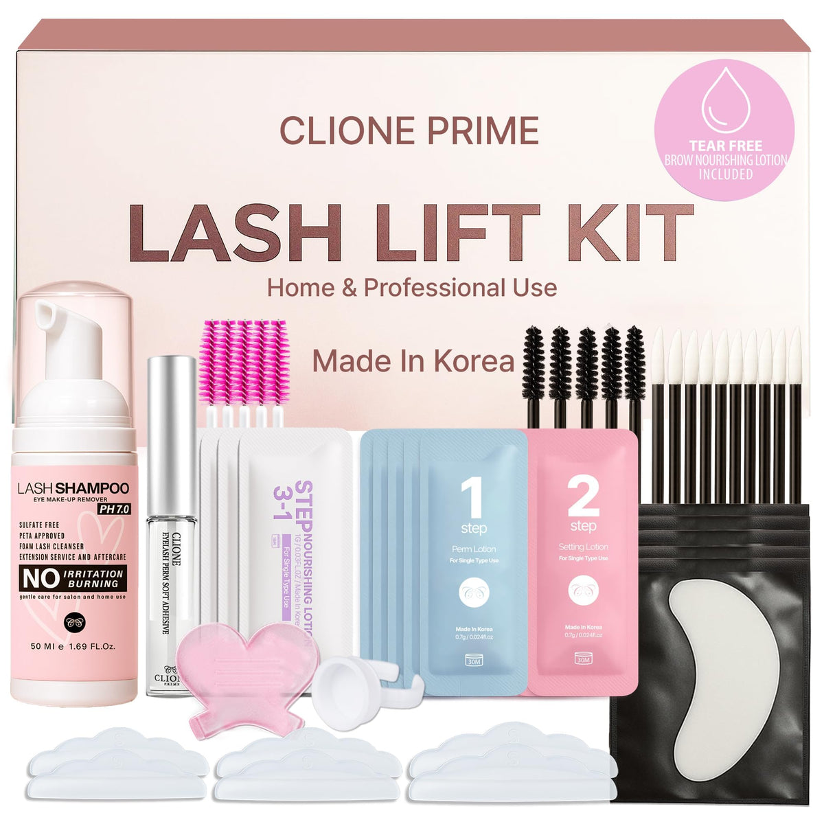 CLIONE Korean Lash Lift Kit packaging front view