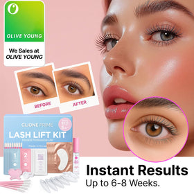 CLIONE lash lift kit sachets arranged