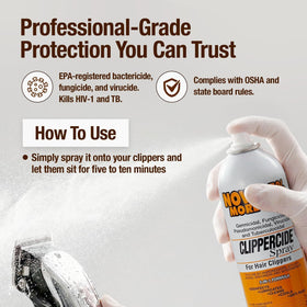 CLIPPERCIDE 5-in-1 Clipper Disinfectant Spray 15oz side view