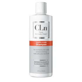 CLn Shampoo with a close-up of the label