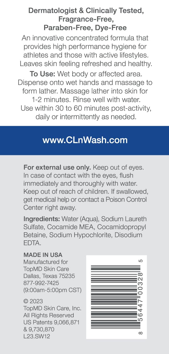 CLn SportWash 12 fl oz bottle side view
