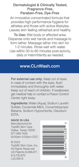 CLn SportWash 12 fl oz bottle side view