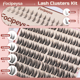 Close-up of 10-16mm wispy lash extensions