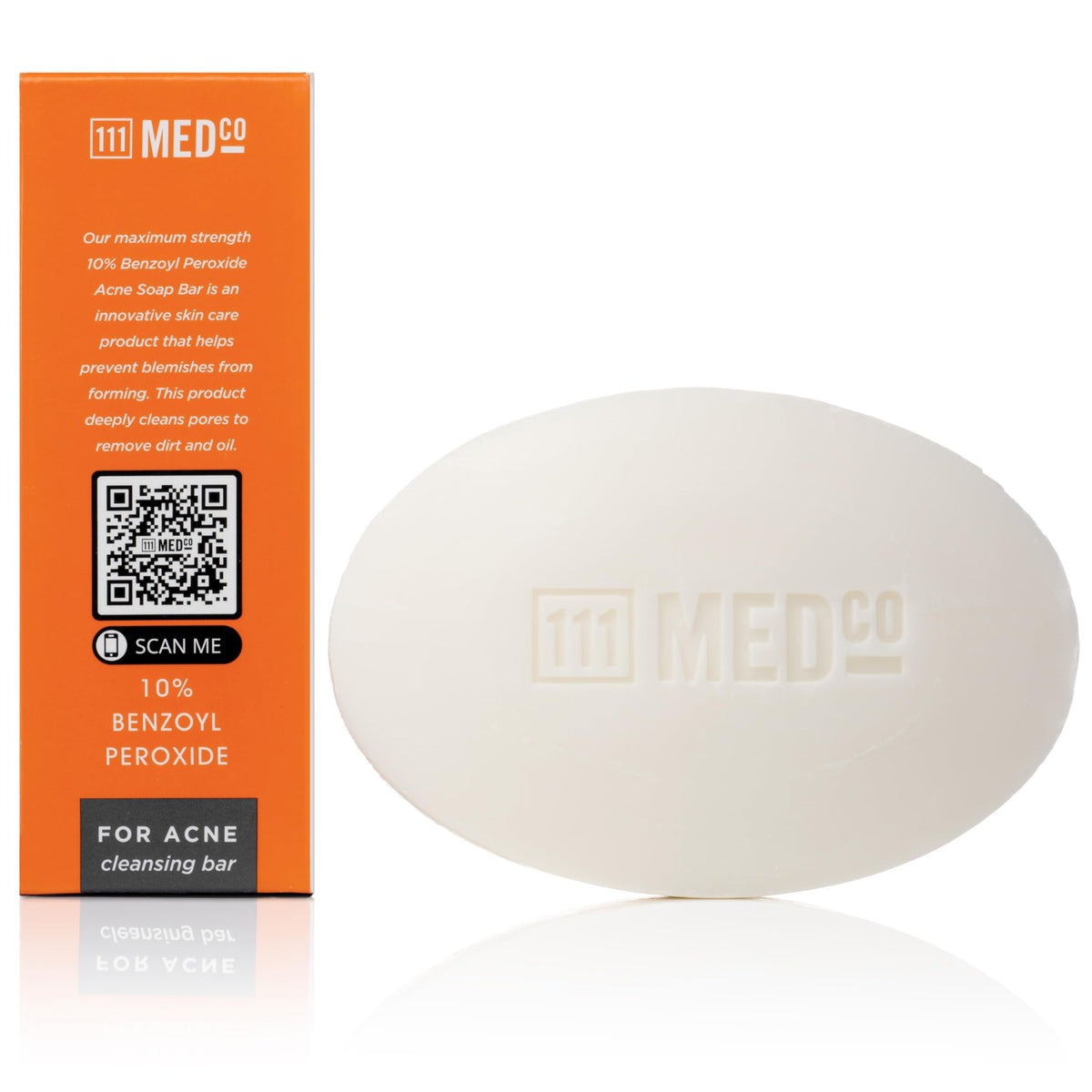 Close-up of 111MedCo Benzoyl Peroxide Acne Bar