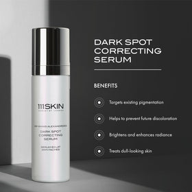 Close-up of 111SKIN Dark Spot Correcting Serum bottle