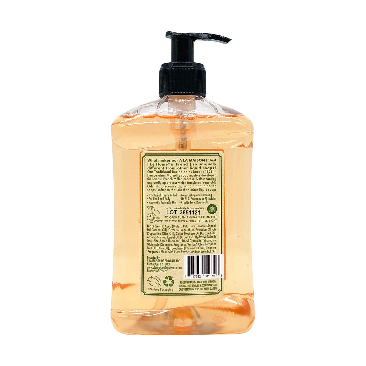 Close-up of A LA MAISON hand soap pump