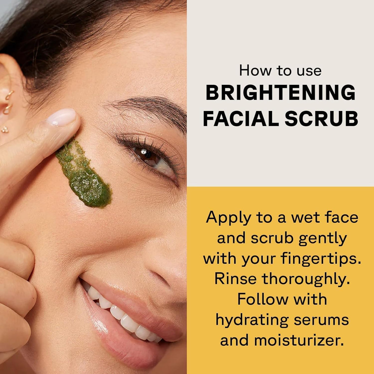 Close-up of Acure Brightening Facial Scrub texture