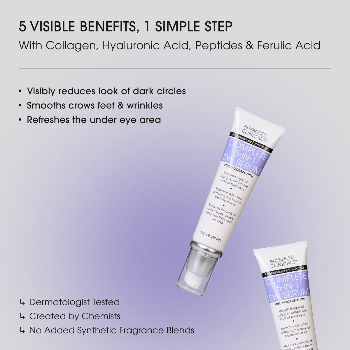 Close-up of Advanced Clinicals 5-in-1 Eye Serum texture