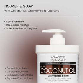 Close-up of Advanced Clinicals Coconut Oil Body Cream texture