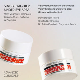 Close-up of Advanced Clinicals Vitamin C Eye Cream with Kakadu plum and peptides
