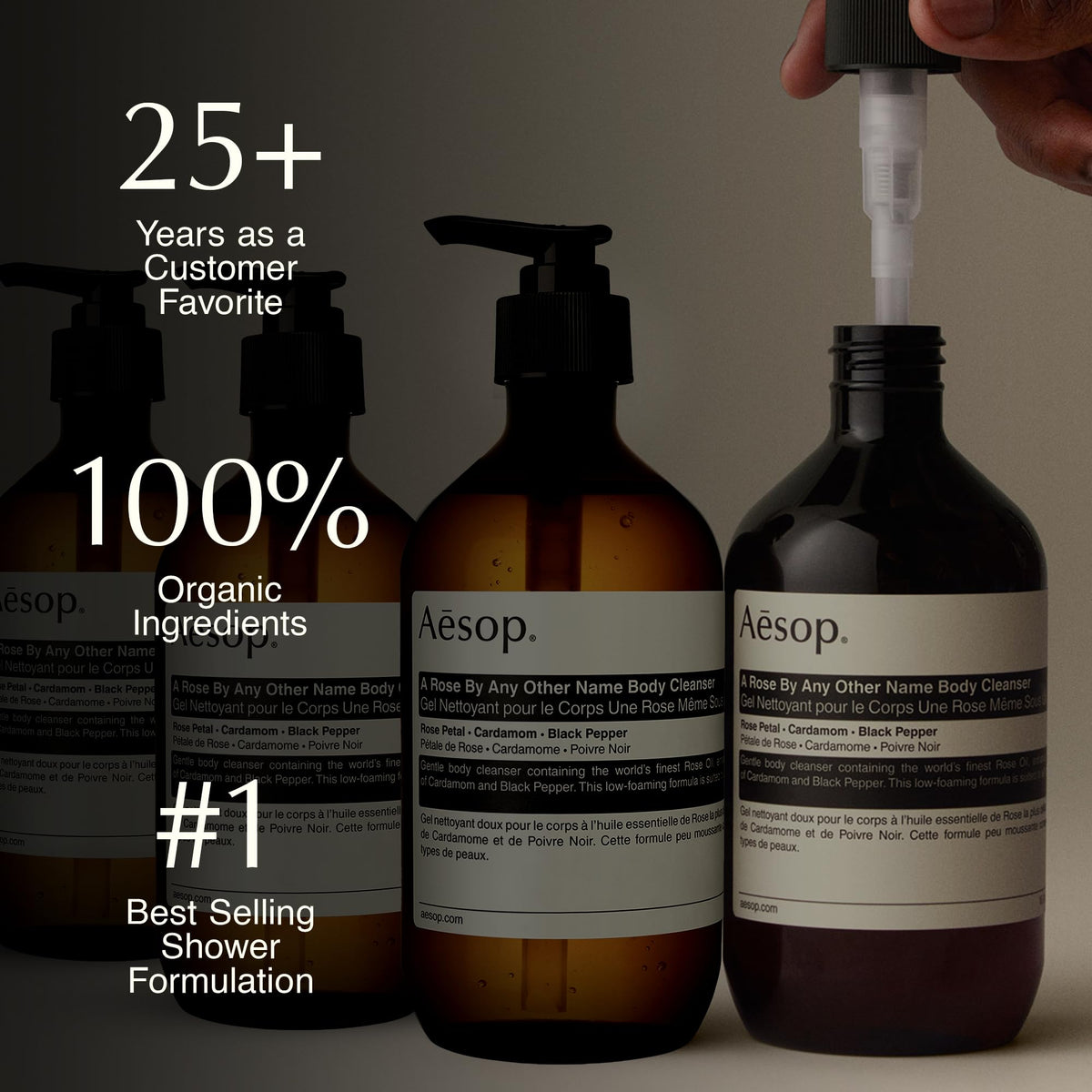 Close-up of Aesop A Rose By Any Other Name Body Cleanser texture