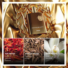 Close-up of Afnan Supremacy in Oud fragrance bottle