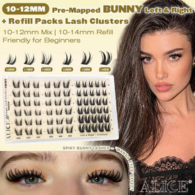 Close-up of ALICE Bunny Lash Clusters showing the ultra-thin band