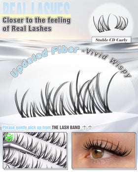 Close-up of ALICE Lash Clusters showcasing the silk-like fibers