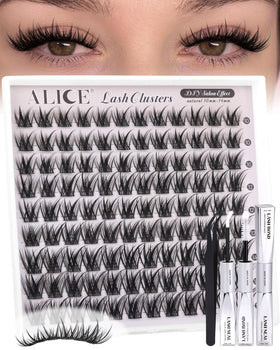 Close-up of ALICE Wispy Lash Clusters showing lash texture