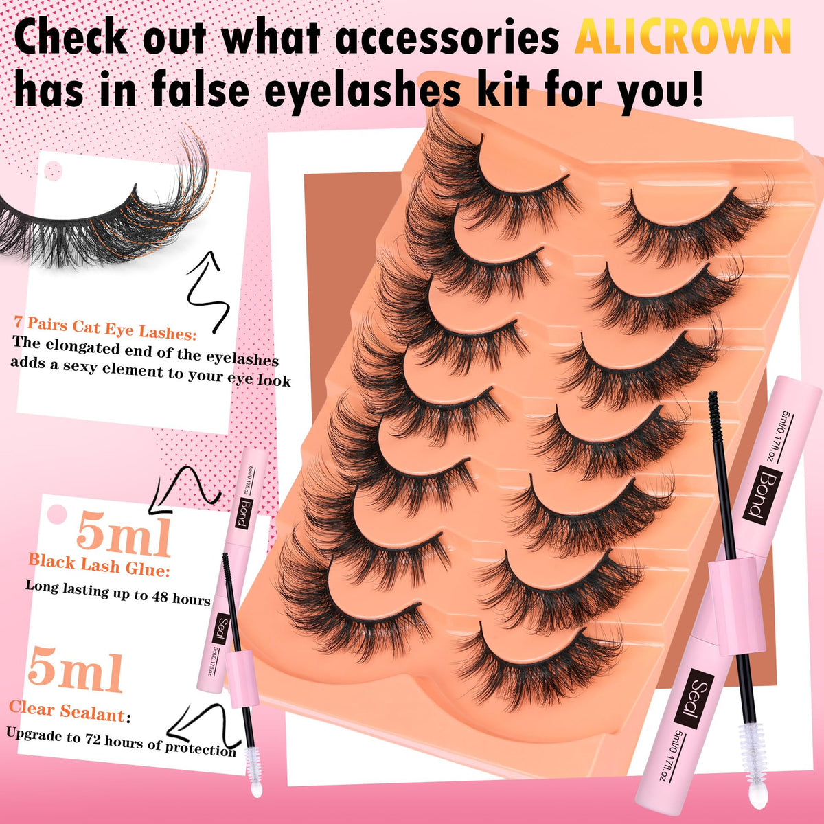 Close-up of ALICROWN Mink Lashes showing the fuzzy texture
