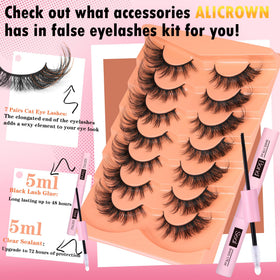 Close-up of ALICROWN Mink Lashes showing the fuzzy texture