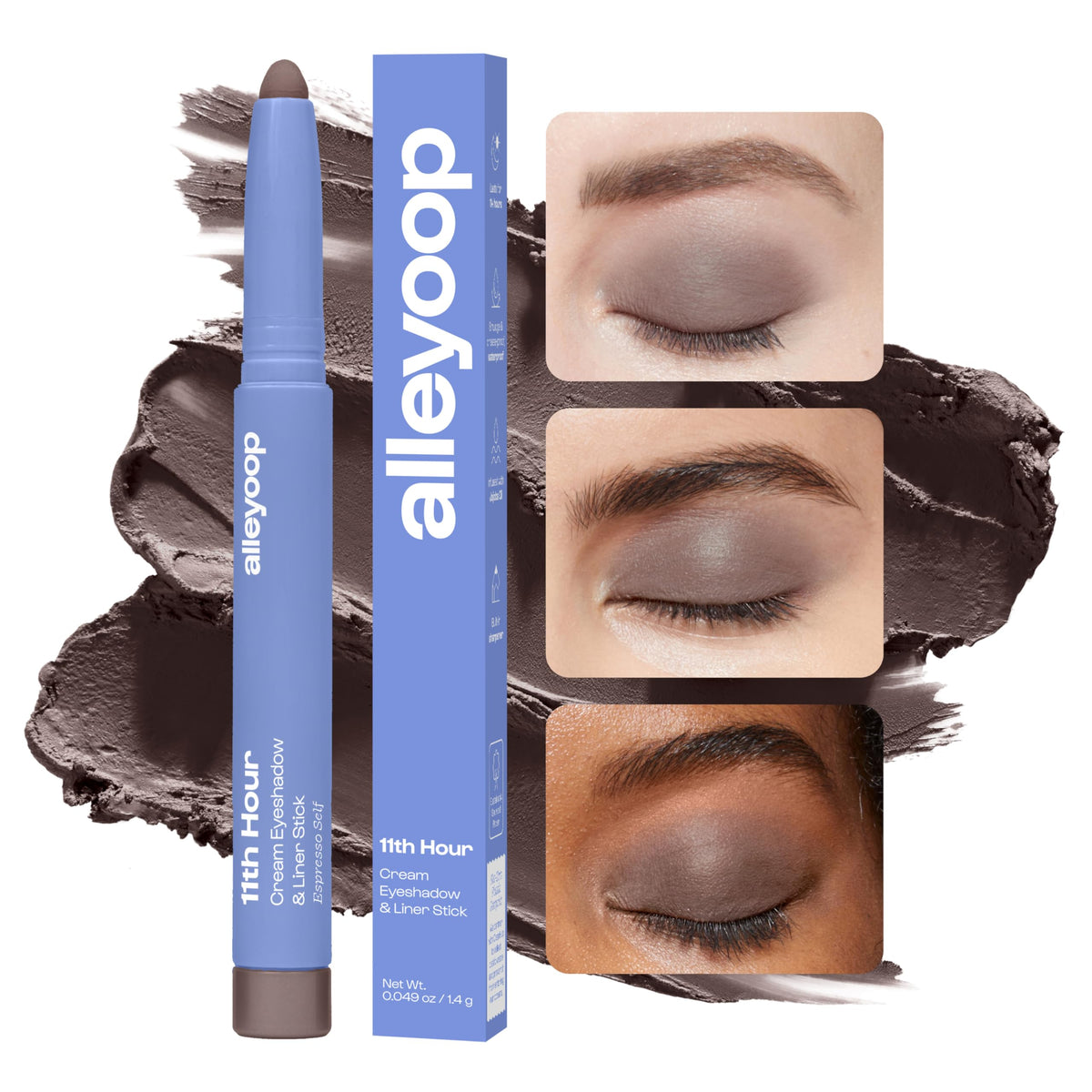 Close-up of ALLEYOOP 11th Hour Cream Eyeshadow Stick tip