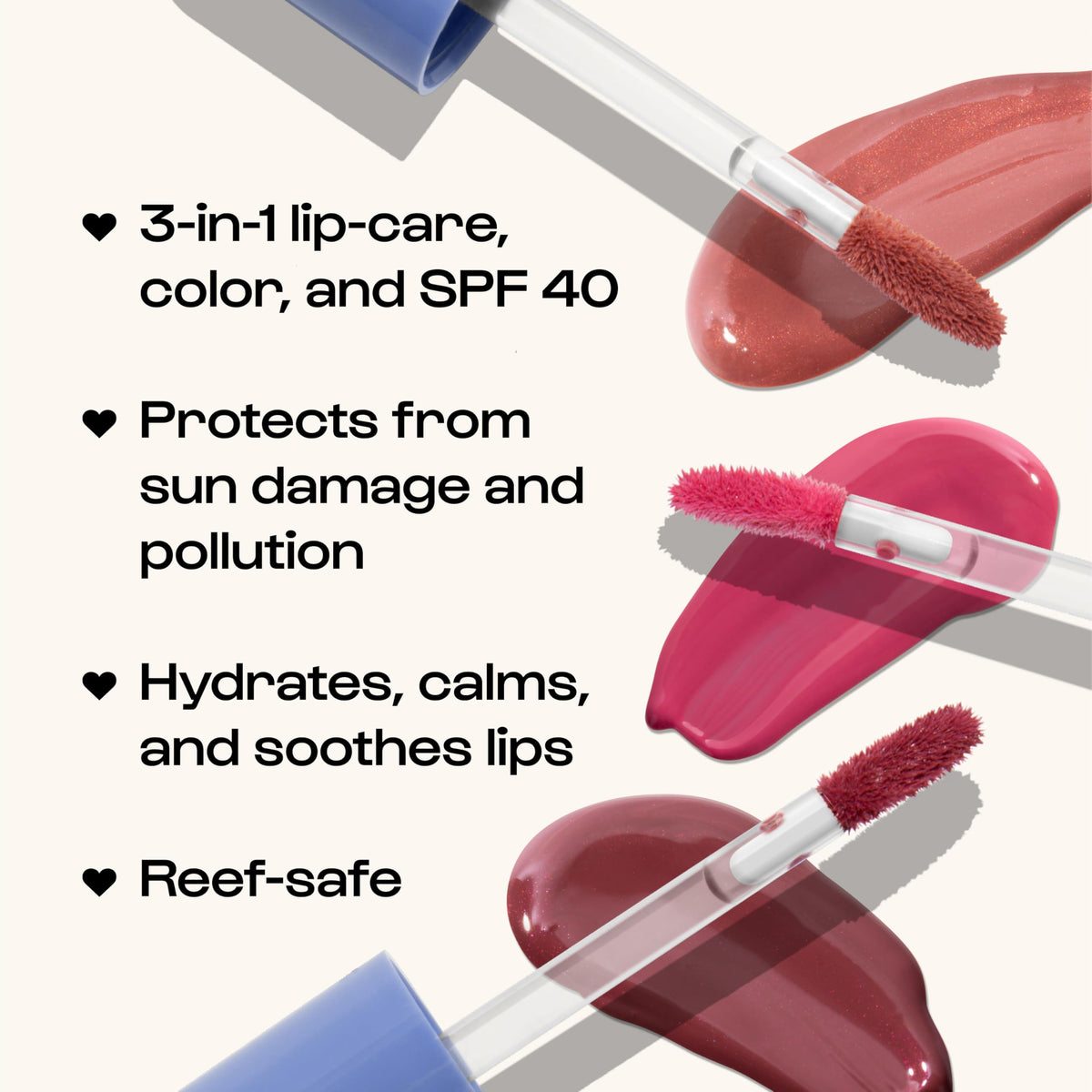 Close-up of ALLEYOOP Sun Serum Lip Oil SPF 40 applicator