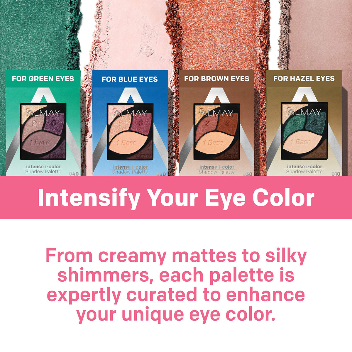 Close-up of Almay Intense I-Color shadows for green eyes