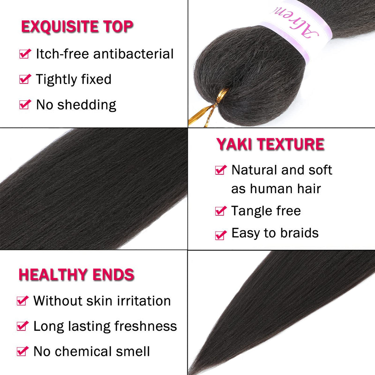 Close-up of Alrence Braiding Hair synthetic fiber
