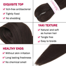 Close-up of Alrence braiding hair texture