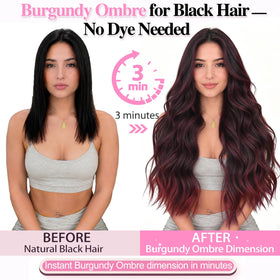 Close-up of ALXNAN clip-in hair extensions showing BB clips