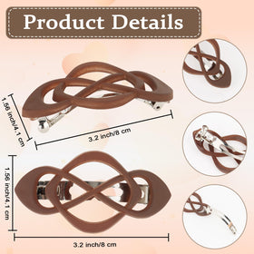 Close-up of Amariver Vintage French Barrette Clip showing crossover design