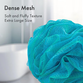 Close-up of AmazerBath Loofah Sponge showing fluffy texture
