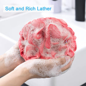 Close-up of AmazerBath loofah sponge showing texture
