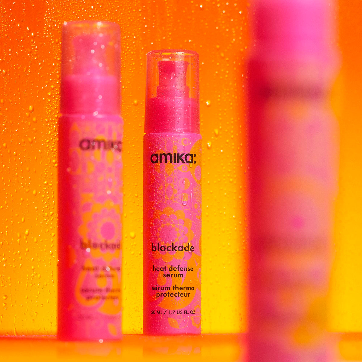 Close-up of Amika Blockade Heat Defense Serum texture